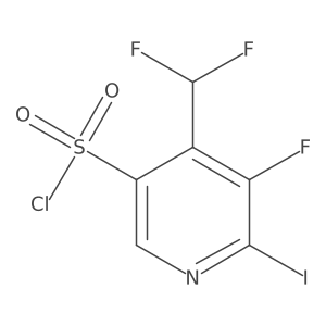 4-(Difluoromethyl)-5-fluoro-6-iodopyridine-3-sulfonyl chloride Structure