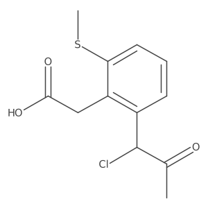 2-(1-Chloro-2-oxopropyl)-6-(methylthio)phenylacetic acid Structure