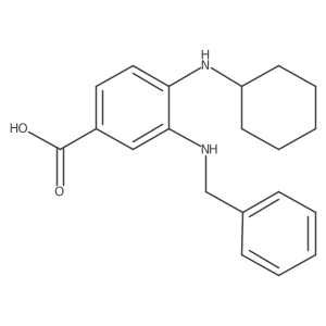 3-(Benzylamino)-4-(cyclohexylamino)benzoic acid结构式