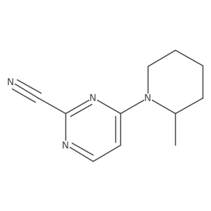 4-(2-Methylpiperidin-1-yl)pyrimidine-2-carbonitrile结构式