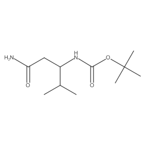 Tert-butyl N-(1-carbamoyl-3-methylbutan-2-YL)carbamate结构式