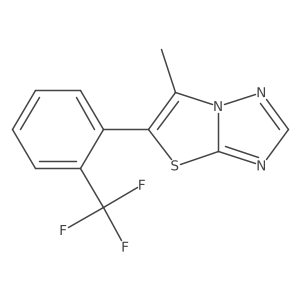 6-Methyl-5-(2-(trifluoromethyl)phenyl)thiazolo[3,2-B][1,2,4]triazole Structure