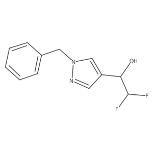 1-(1-benzyl-1H-pyrazol-4-yl)-2,2-difluoroethan-1-ol结构式