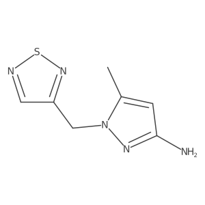 5-Methyl-1-[(1,2,5-thiadiazol-3-yl)methyl]-1H-pyrazol-3-amine结构式