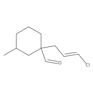 1-(3-Chloroprop-2-en-1-yl)-3-methylcyclohexane-1-carbaldehyde结构式