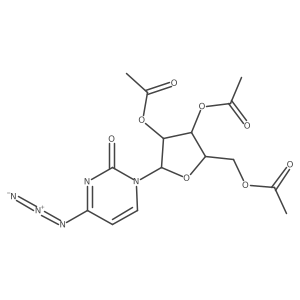 (2R,3R,4S,5R)-2-(acetoxymethyl)-5-(4-azido-2-oxopyrimidin-1(2H)-yl)tetrahydrofuran-3,4-diyl diacetate结构式