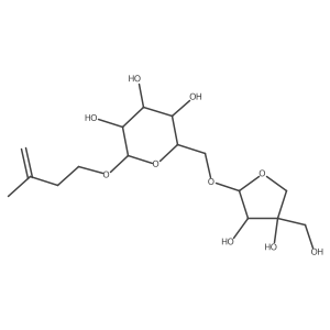 I(2)-D-Glucopyranoside, 3-methyl-3-butenyl 6-O-D-apio-I(2)-D-furanosyl- Structure