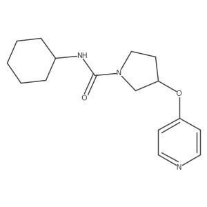 N-cyclohexyl-3-(pyridin-4-yloxy)pyrrolidine-1-carboxamide Structure