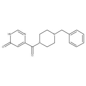 (4-Benzylpiperazin-1-yl)(6-hydroxypyrimidin-4-yl)methanone结构式