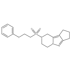 2-((2-phenoxyethyl)sulfonyl)-2,3,4,7,8,9-hexahydro-1H-cyclopenta[3,4]pyrazolo[1,5-a]pyrazine结构式