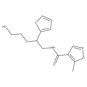 N-(2-(2-hydroxyethoxy)-2-(thiophen-2-yl)ethyl)-5-methylisoxazole-4-carboxamide Structure