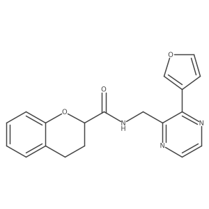 N-((3-(furan-3-yl)pyrazin-2-yl)methyl)chroman-2-carboxamide结构式