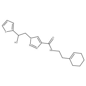N-(2-(cyclohex-1-en-1-yl)ethyl)-1-(2-hydroxy-2-(thiophen-2-yl)ethyl)-1H-1,2,3-triazole-4-carboxamide Structure