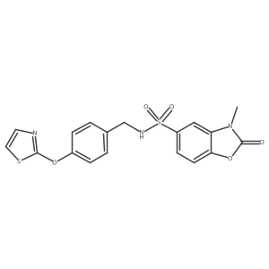 3-methyl-2-oxo-N-(4-(thiazol-2-yloxy)benzyl)-2,3-dihydrobenzo[d]oxazole-5-sulfonamide Structure