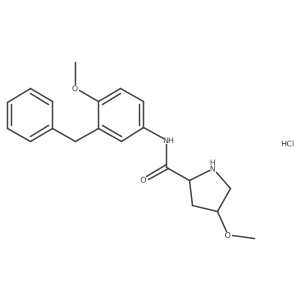 (2R,4S)-N-(3-benzyl-4-methoxyphenyl)-4-methoxypyrrolidine-2-carboxamide hydrochloride Structure