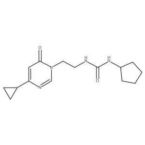 1-cyclopentyl-3-(2-(4-cyclopropyl-6-oxopyrimidin-1(6H)-yl)ethyl)urea Structure