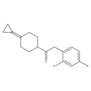 1-(4-Cyclopropylidenepiperidin-1-yl)-2-(2,4-difluorophenyl)ethanone Structure