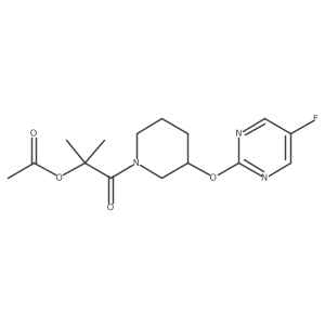 1-(3-((5-Fluoropyrimidin-2-yl)oxy)piperidin-1-yl)-2-methyl-1-oxopropan-2-yl acetate Structure