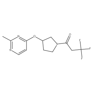 3,3,3-Trifluoro-1-{3-[(2-methylpyrimidin-4-yl)oxy]pyrrolidin-1-yl}propan-1-one Structure