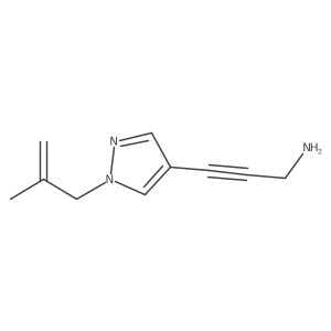 3-[1-(2-methylprop-2-en-1-yl)-1H-pyrazol-4-yl]prop-2-yn-1-amine Structure