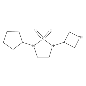 2-(Azetidin-3-yl)-5-cyclopentyl-1,2,5-thiadiazolidine 1,1-dioxide结构式