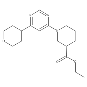 Ethyl 1-[6-(oxan-4-yl)pyrimidin-4-yl]piperidine-3-carboxylate Structure