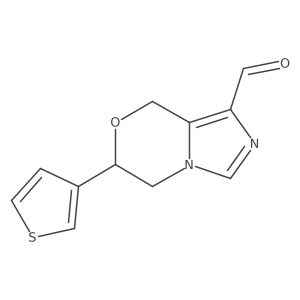 6-(thiophen-3-yl)-5,6-dihydro-8H-imidazo[5,1-c][1,4]oxazine-1-carbaldehyde Structure