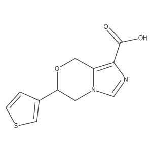 6-(thiophen-3-yl)-5,6-dihydro-8H-imidazo[5,1-c][1,4]oxazine-1-carboxylic acid结构式