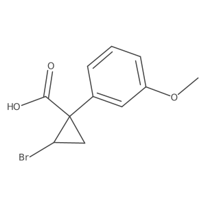 2-Bromo-1-(3-methoxyphenyl)cyclopropane-1-carboxylic acid Structure