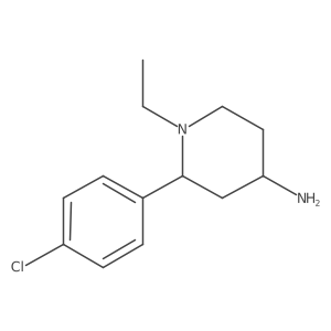 2-(4-Chlorophenyl)-1-ethylpiperidin-4-amine Structure