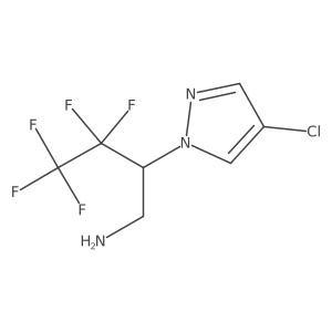 2-(4-chloro-1H-pyrazol-1-yl)-3,3,4,4,4-pentafluorobutan-1-amine Structure