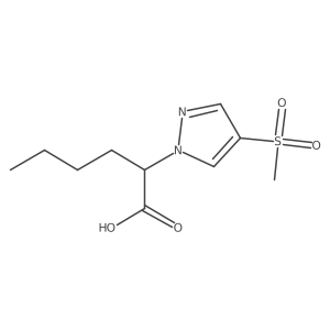 2-(4-methanesulfonyl-1H-pyrazol-1-yl)hexanoic acid结构式