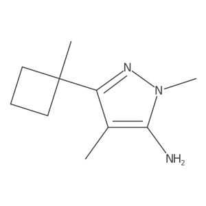 1,4-dimethyl-3-(1-methylcyclobutyl)-1H-pyrazol-5-amine Structure