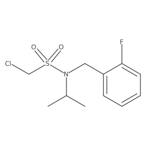 1-chloro-N-[(2-fluorophenyl)methyl]-N-(propan-2-yl)methanesulfonamide结构式