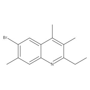 6-Bromo-2-ethyl-3,4,7-trimethylquinoline结构式