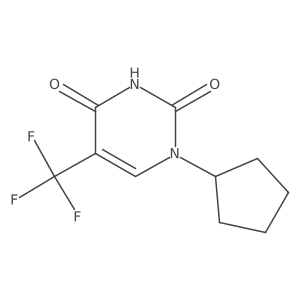 1-Cyclopentyl-5-(trifluoromethyl)pyrimidine-2,4(1H,3H)-dione结构式