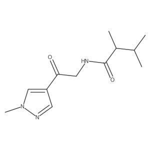 2,3-dimethyl-N-[2-(1-methyl-1H-pyrazol-4-yl)-2-oxoethyl]butanamide Structure