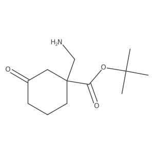 Tert-butyl 1-(aminomethyl)-3-oxocyclohexane-1-carboxylate Structure