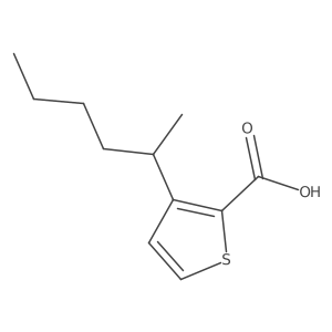3-(Hexan-2-yl)thiophene-2-carboxylic acid结构式