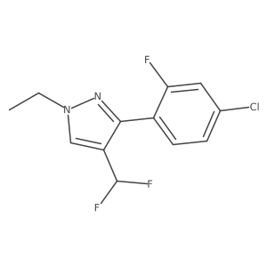 3-(4-chloro-2-fluorophenyl)-4-(difluoromethyl)-1-ethyl-1H-pyrazole Structure