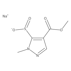 sodium 4-(methoxycarbonyl)-1-methyl-1H-pyrazole-5-sulfinate结构式