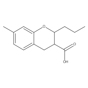 7-methyl-2-propyl-3,4-dihydro-2H-1-benzopyran-3-carboxylic acid Structure
