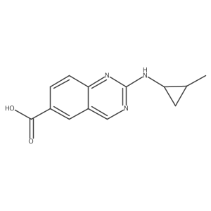 2-[(2-Methylcyclopropyl)amino]quinazoline-6-carboxylic acid结构式