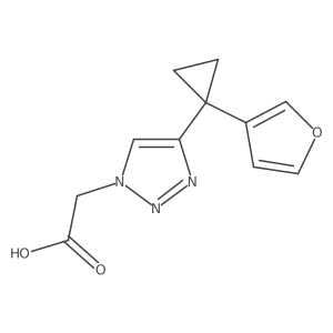 2-{4-[1-(furan-3-yl)cyclopropyl]-1H-1,2,3-triazol-1-yl}acetic acid结构式