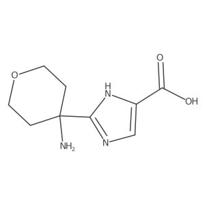 2-(4-aminooxan-4-yl)-1H-imidazole-4-carboxylic acid结构式