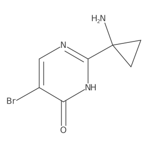 2-(1-Aminocyclopropyl)-5-bromopyrimidin-4-ol Structure