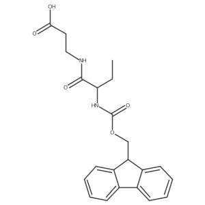3-[(2R)-2-({[(9H-fluoren-9-yl)methoxy]carbonyl}amino)butanamido]propanoic acid结构式