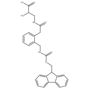 (2S)-3-(2-{2-[({[(9H-fluoren-9-yl)methoxy]carbonyl}amino)methyl]phenyl}acetamido)-2-hydroxypropanoic acid Structure