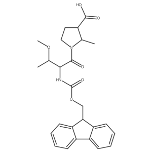 1-[2-({[(9H-fluoren-9-yl)methoxy]carbonyl}amino)-3-methoxybutanoyl]-2-methylpyrrolidine-3-carboxylic acid Structure