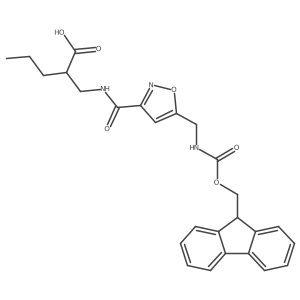 2-[({5-[({[(9H-fluoren-9-yl)methoxy]carbonyl}amino)methyl]-1,2-oxazol-3-yl}formamido)methyl]pentanoic acid Structure